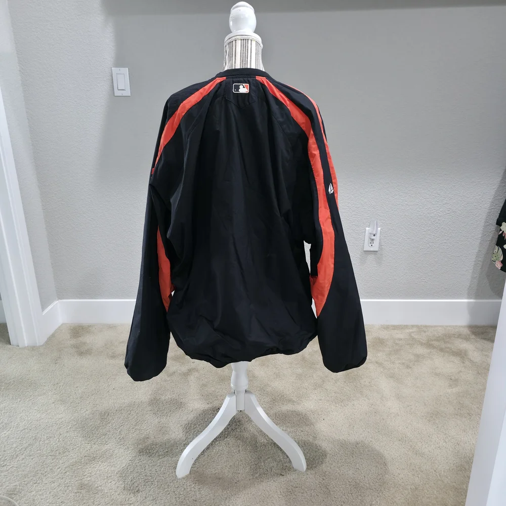 SF Giants Black And Orange Pullover With Side Zipper. - Picture 3 of 9